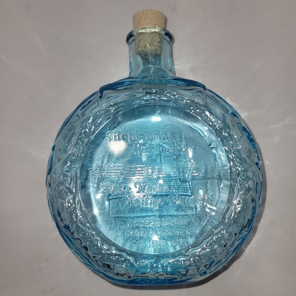 VTG Wheaton Village Christmas 1986 Glass Decanter Handmade Holiday Decor - Picture 2 of 11